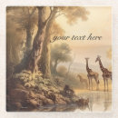 Recherche de girafes dessous de verres Pour elle