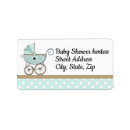Search for baby stroller return address labels Blue