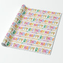 Search for bright colors wrapping paper Typography