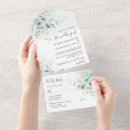 Search for green succulent wedding invitations Eucalyptus leaves