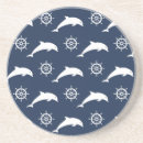 Recherche de dauphin dessous de verres Bleu