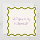 Recherche de retro bridesmaid cards Bordure ondulée