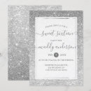 Search for silver glitter sweet 16 invitations Princess