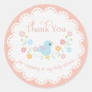 Search for bird thank you stickers Vintage