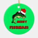 Search for funny fishing ornaments Merry fishmas