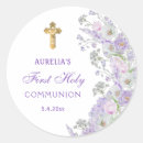 Search for purple cross stickers First holy communion