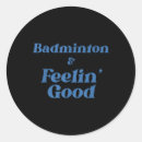 Search for action sports stickers Badminton design