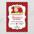 Recherche de ęr de coccinelle anniversaire invitations Girl