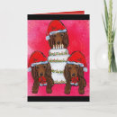 Search for hot dog christmas cards Dachshund