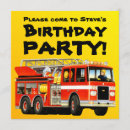 Recherche de pompes à incendie invitations Firetruck