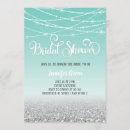 Search for teal silver bridal shower invitations Turquoise