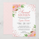 Search for confetti sweet 16 invitations Floral