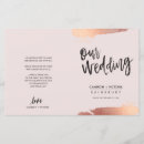 Search for rose gold wedding programs Simple