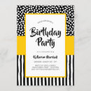 Search for black white yellow invitations Whimsical