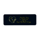 Search for monogram heart return address labels Floral