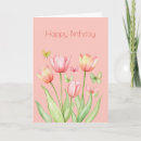 Search for tulip flower birthday cards Pink