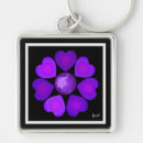 Search for purple heart keychains Black