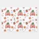 Search for vintage christmas car wrapping paper Red