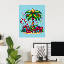Search for tropical christmas art Palm tree