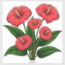 Recherche de anthurium autocollants Rouge
