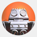 Recherche de vintage sci fi stickers Robot