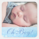 Search for new baby boy announcement stickers Blue