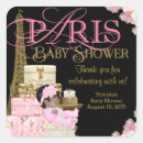 Search for black pink baby shower stickers Paris