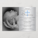 Search for blue and silver christening invitations Baby