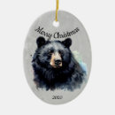 Search for black bear ornaments Watercolor