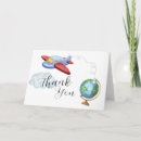 Search for airplane thank you cards World map