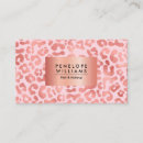 Search for leopard print business cards Pink