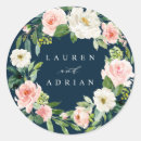 Search for blush navy blue wedding stickers Watercolor