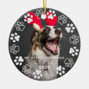 Search for dog frame ornaments First christmas