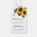 Search for sunflower thank you gift tags Bee baby shower