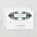 Search for monogram damask blue invitations Teal