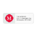 Search for red chevron return address labels Zigzag