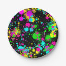 Search for paint splatter plates Birthday