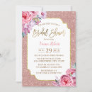 Search for rose gold glitter bridal shower invitations Girly