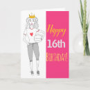 Recherche de 16ème anniversaire cartes Pour elle