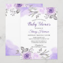 Search for violet spring flower invitations Watercolor