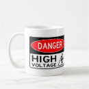 Recherche de haute tension tasses Avertissement
