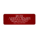 Search for ruby wedding anniversary return address labels Couple