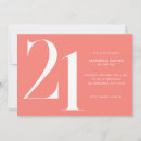 Search for coral birthday invitations Modern