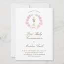 Search for peony first communion invitations Watercolor