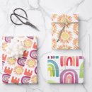 Search for rainbow birthday wrapping paper Sun