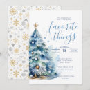 Search for favourite things christmas invitations Watercolor