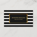 Search for black and white stripes business cards Gold