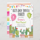 Search for girl fiesta birthday invitations Taco bout a party