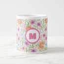 Search for watercolor floral pattern mugs Garden flowers