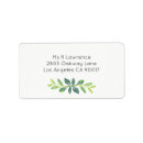 Search for fern leaves return address labels Watercolor